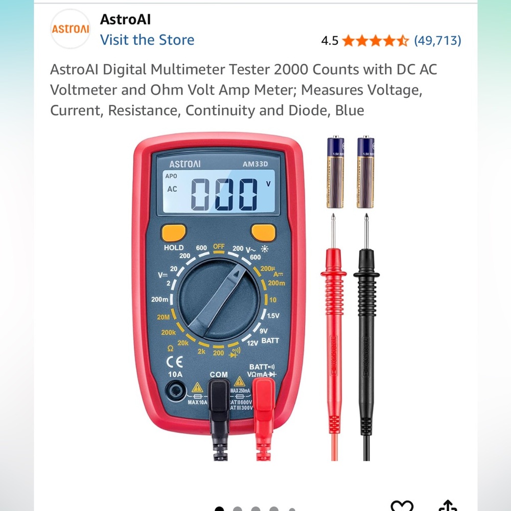 AstroAI Digital Multimeter (16.99 retail)